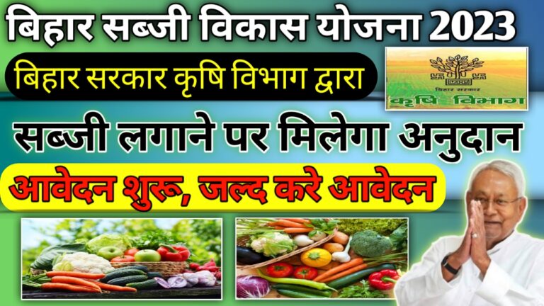 Bihar Sabji Vikas Yojna 2023: किसानों को सब्जियां लगाने पर बिहार सरकार देगी 75% तक अनुदान, ऐसे करें ऑनलाइन आवेदन