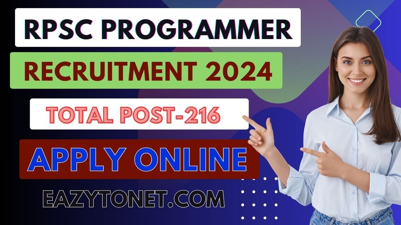 RPSC Programmer Vacancy 2024: How To Apply RPSC Programmer Recruitment 2024,Notification Out