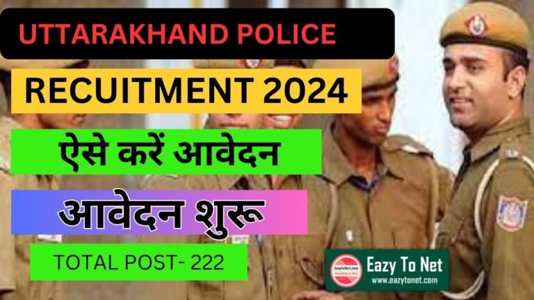 Uttarakhand Police Recruitment 2024: Uttarakhand Police Vacancy 2024, Apply Online Notification Out 