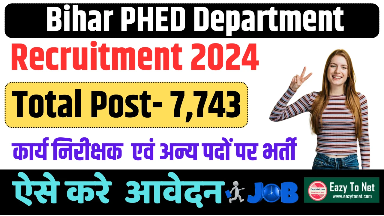 Bihar PHED Department Recruitment 2024: Bihar PHED Department Vacancy 2024, Notification Out