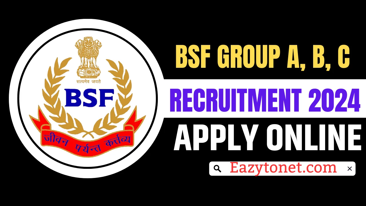 BSF Group A, B, C Paramedical, Workshop, and Veterinary Staff Recruitment 2024, Apply Online