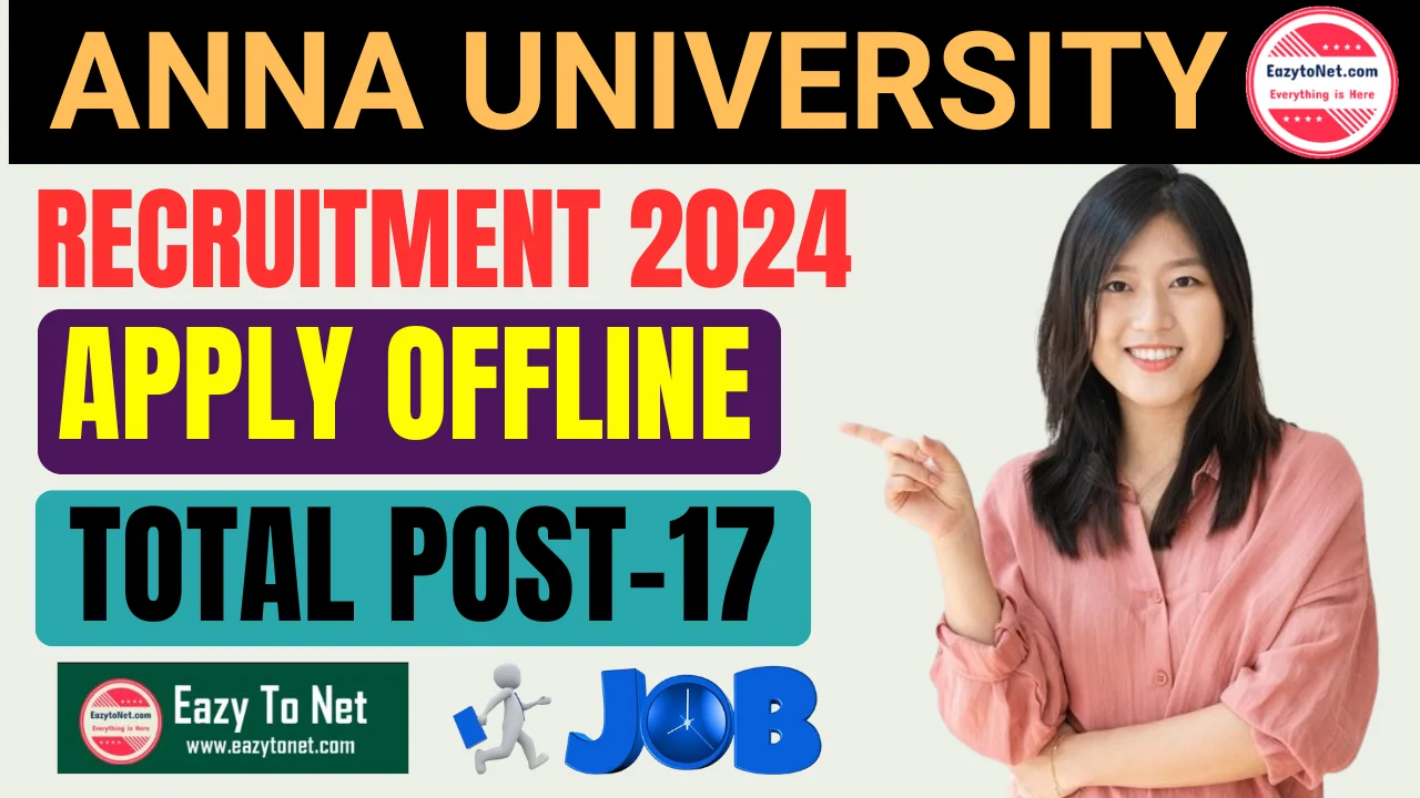 Anna University Recruitment 2024: Apply Offline  For 17 Post 