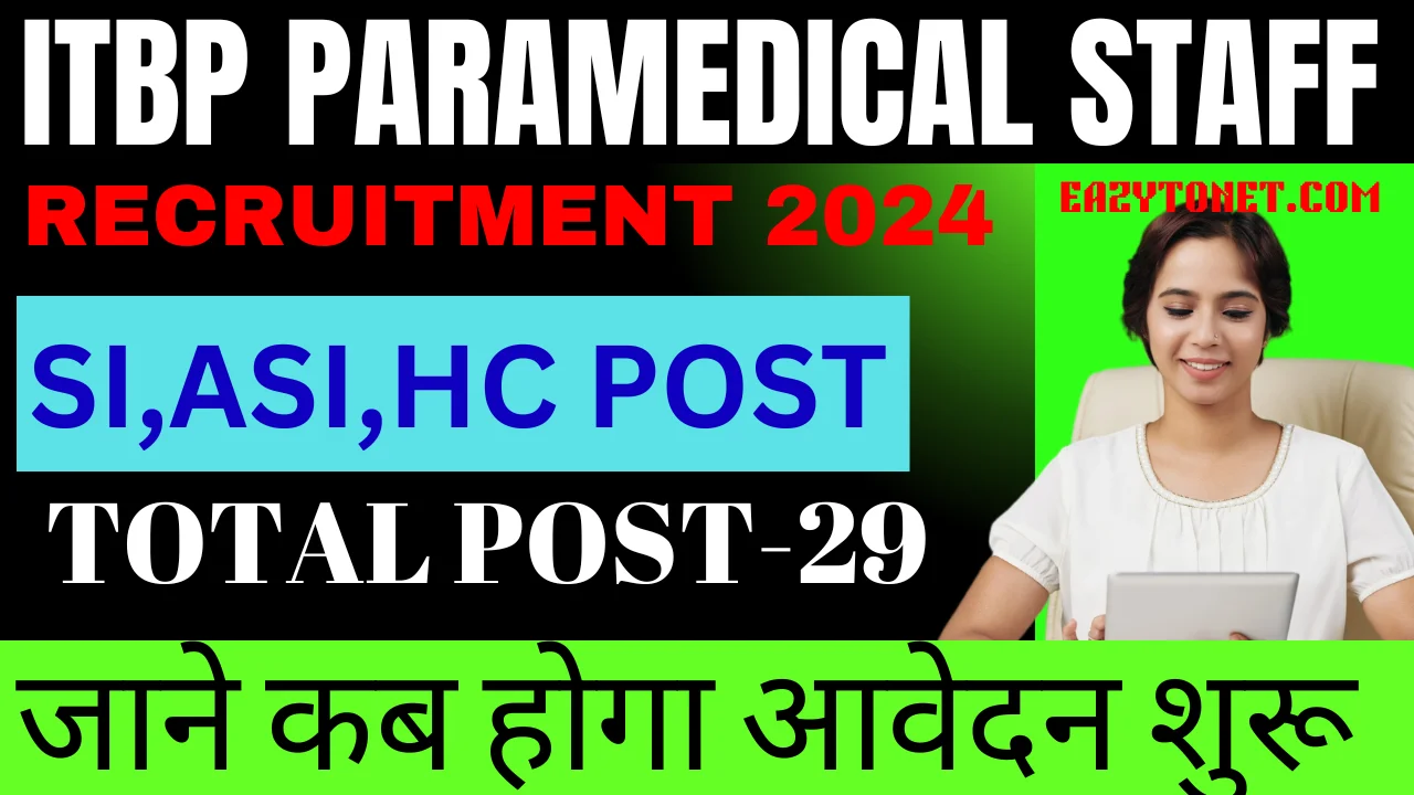 ITBP Paramedical Staff Recruitment 2024 :-Apply Online,Notification Out