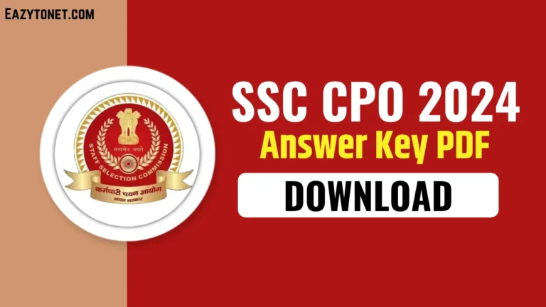 SSC CPO 2024 Answer Key PDF Download- Paper 1 Response Sheet PDF, जाने कैसे कर पायेगे Check & डाउनलोड?