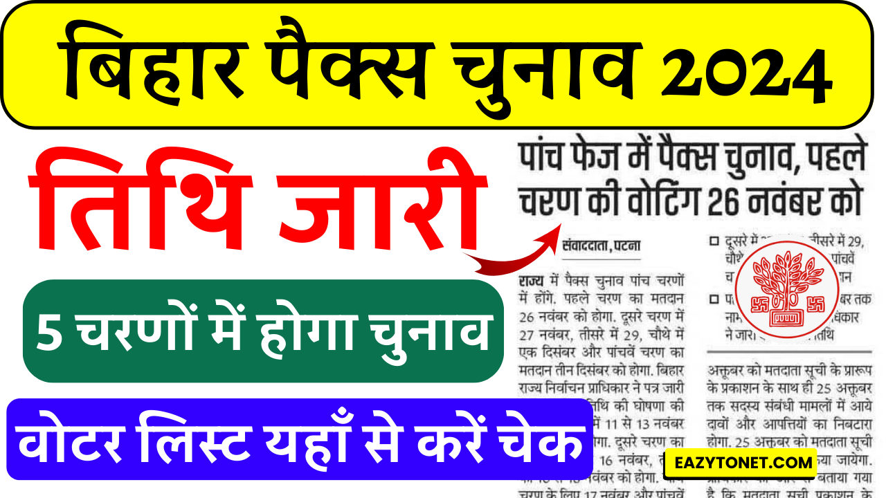 Bihar Pacs Election 2024: Bihar Pacs Chunav 2024: बिहार पैक्स चुनाव 2024 पांच चरणों में होगी तिथि घोषित