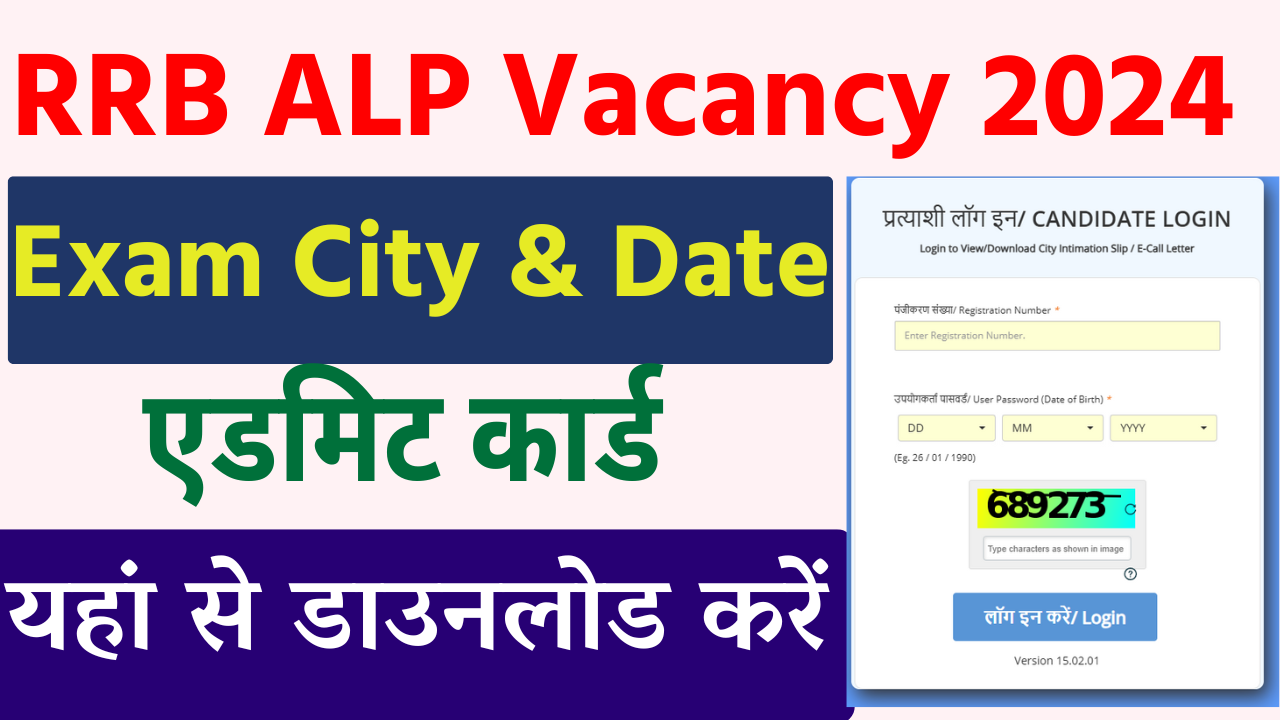 RRB ALP Exam City Intimation 2024: रेलवे ALP भर्ती Exam Date जारी, यहां से करें चेक