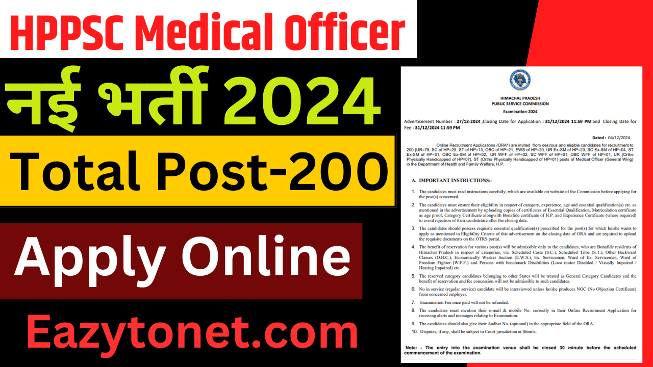 HPPSC Medical Officer Recruitment 2024: How to Apply Online For 200 Posts