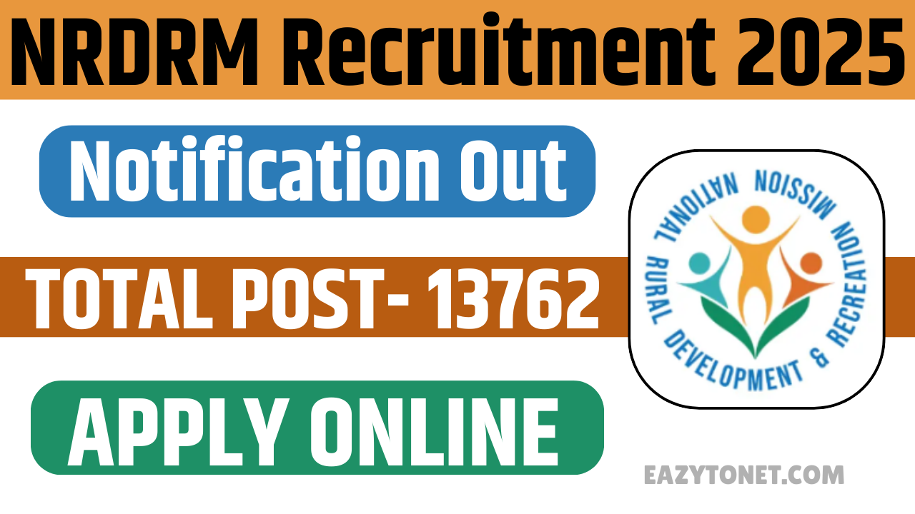 NRDRM Recruitment 2025: Notification OUT for 13762 Computer Operator, Data Manager & Other Post